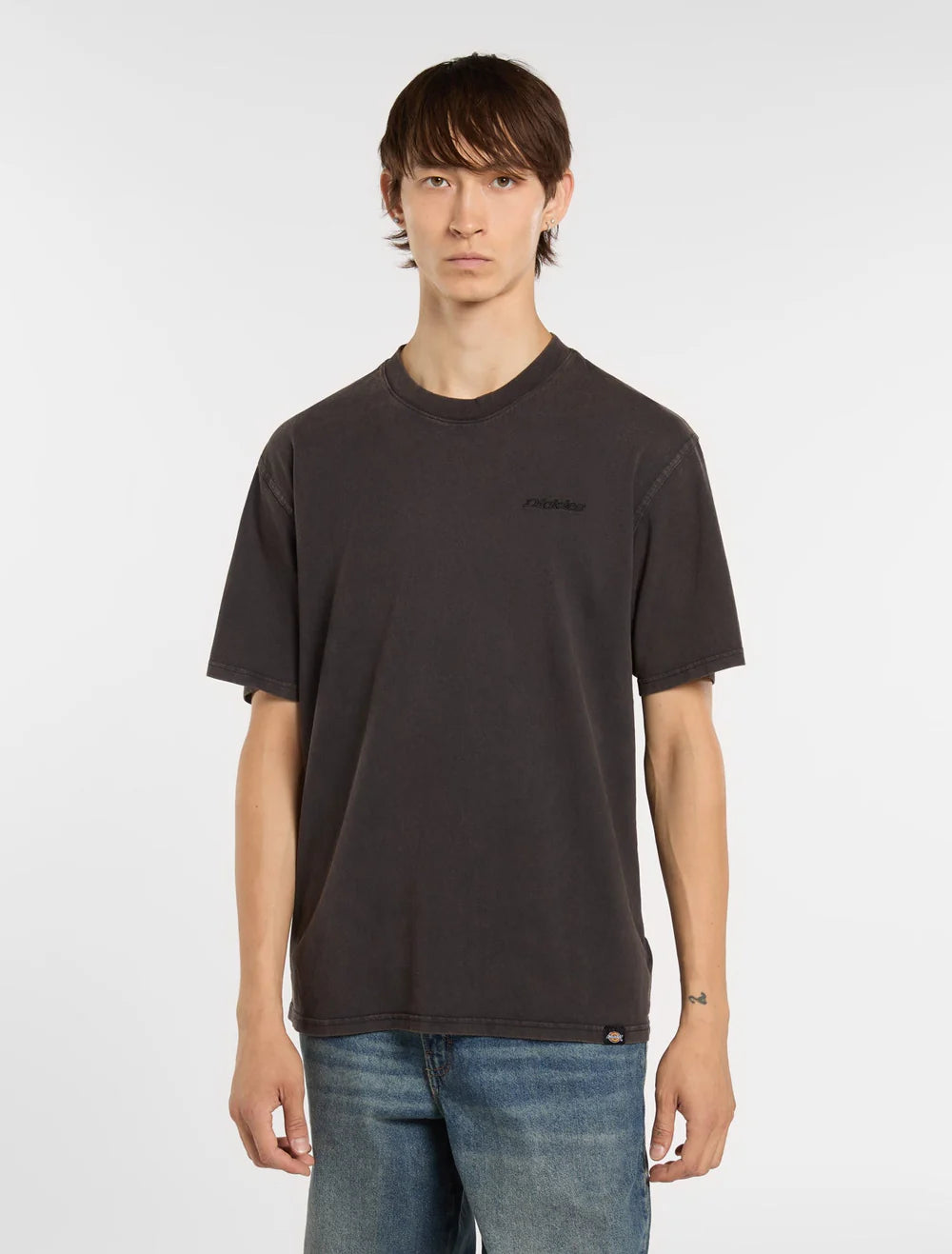 Plentywood TEE SS Dble DYE / ACID Wash Black