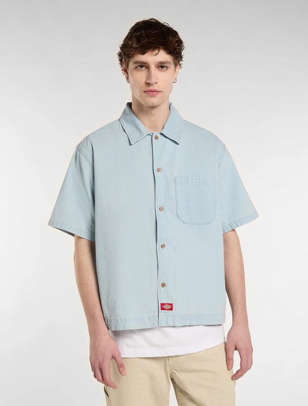 Denim Shirt SS FOG Blue