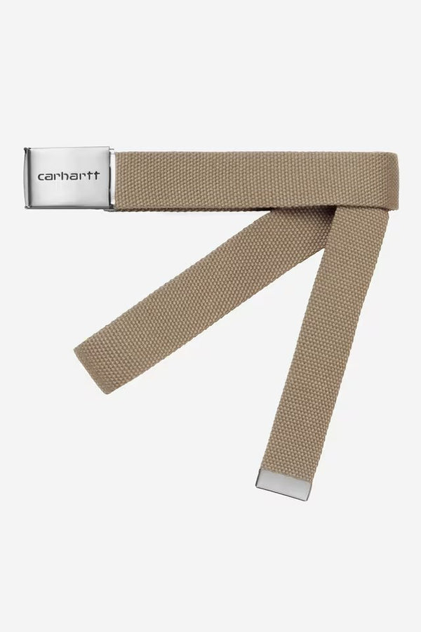 Clip Belt Chrome Leather