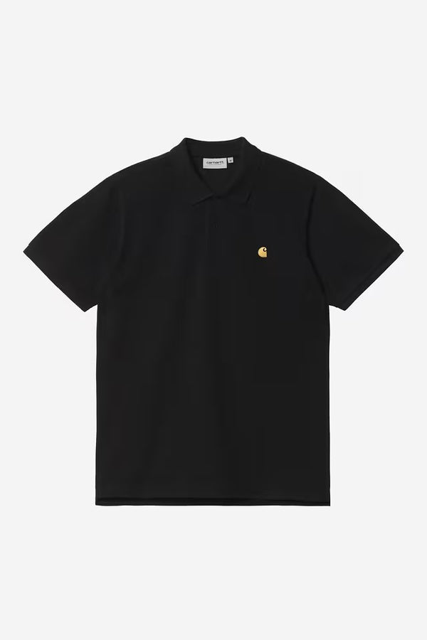 S / S Chase Pique Polo Black / Gold