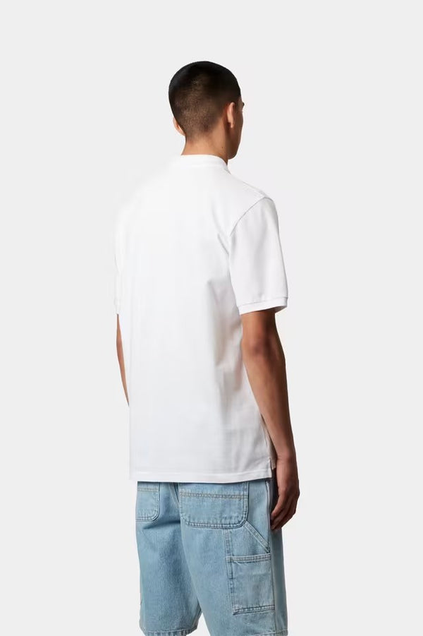 S / S Chase Pique Polo Cotton White / Gold