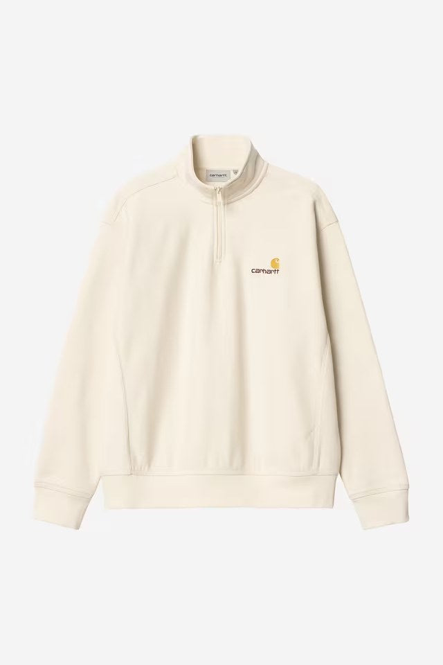 Half Zip American Script Sweat Natural