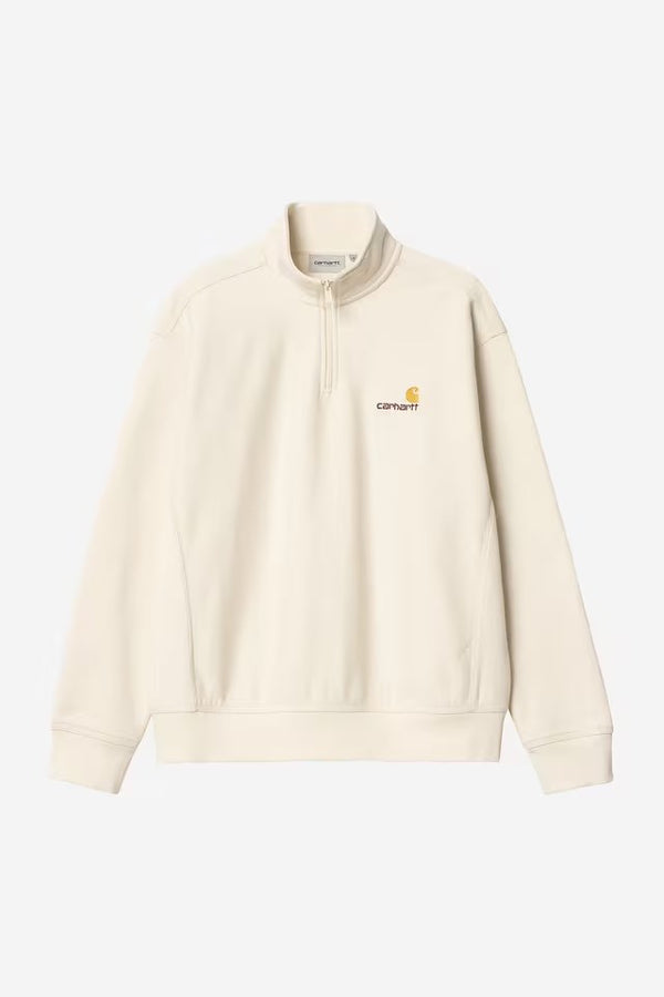 Half Zip American Script Sweat Natural