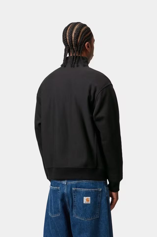 Half Zip American Script Sweat Black