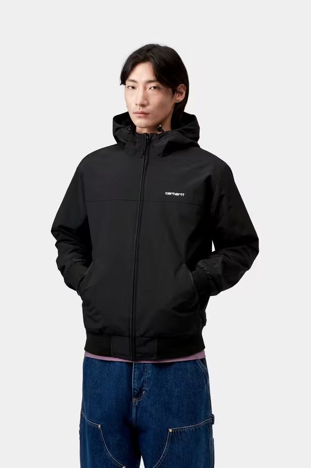 Hooded Sail Jacket Black / White