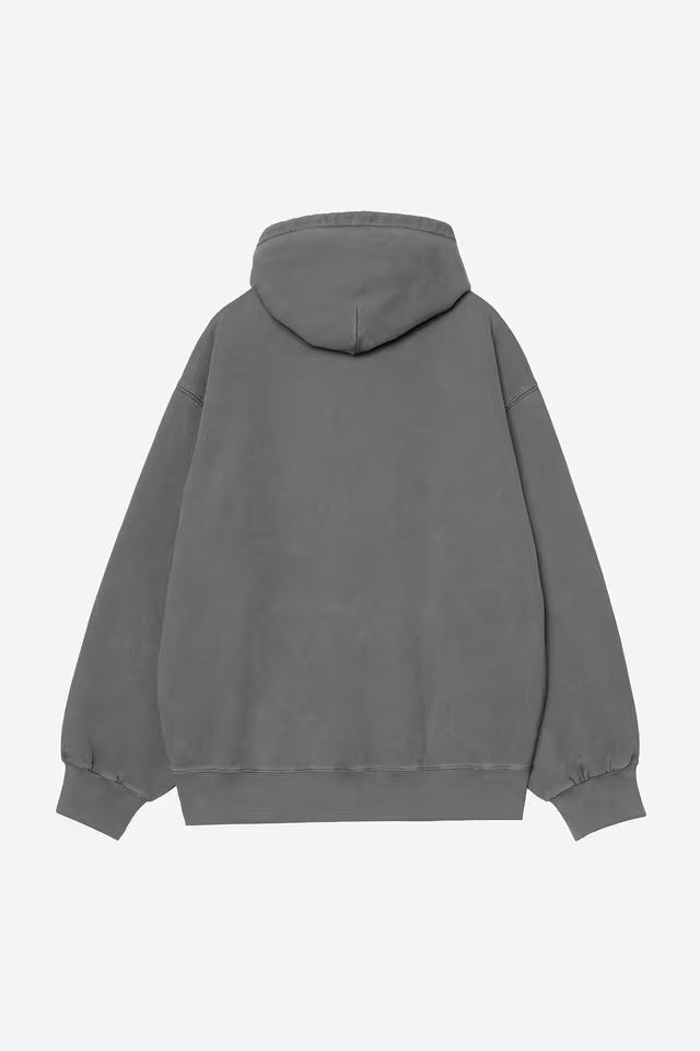 Hooded Vista Sweat Black garment dyed