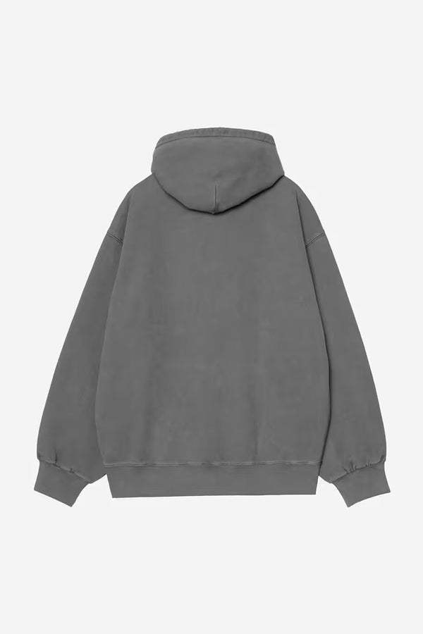 Hooded Vista Sweat Black garment dyed