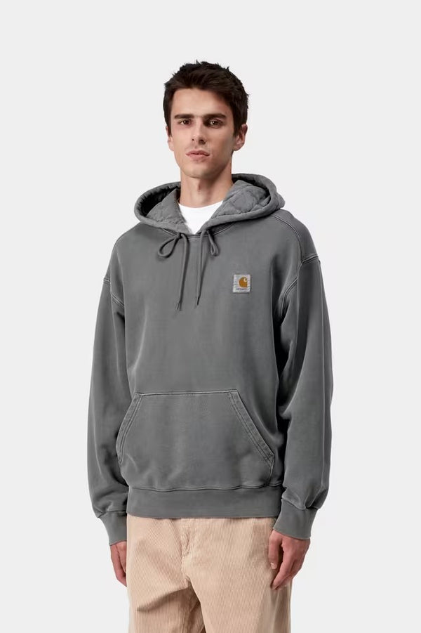 Hooded Vista Sweat Black garment dyed
