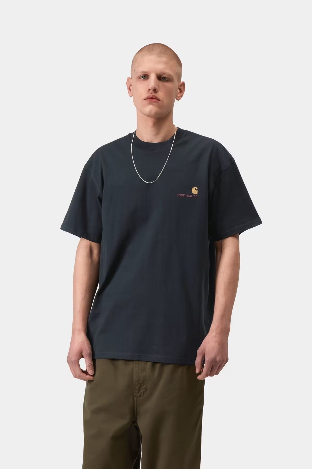 S / S American Script T-Shirt Deep Night