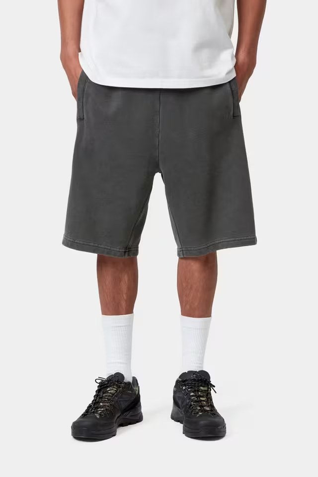 Nelson Sweat Short Black garment dyed