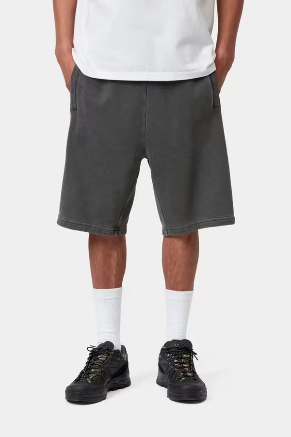 Nelson Sweat Short Black garment dyed
