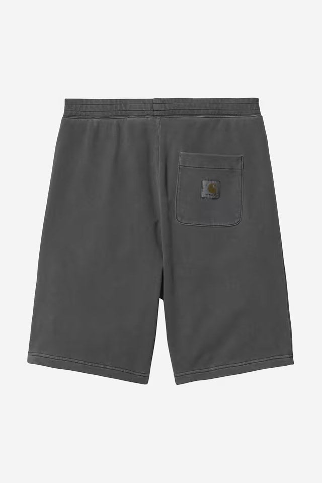 Nelson Sweat Short Black garment dyed