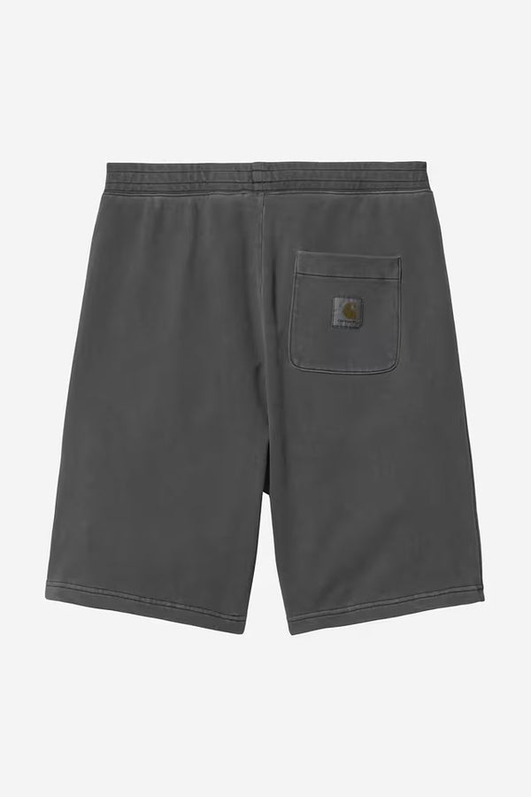 Nelson Sweat Short Black garment dyed