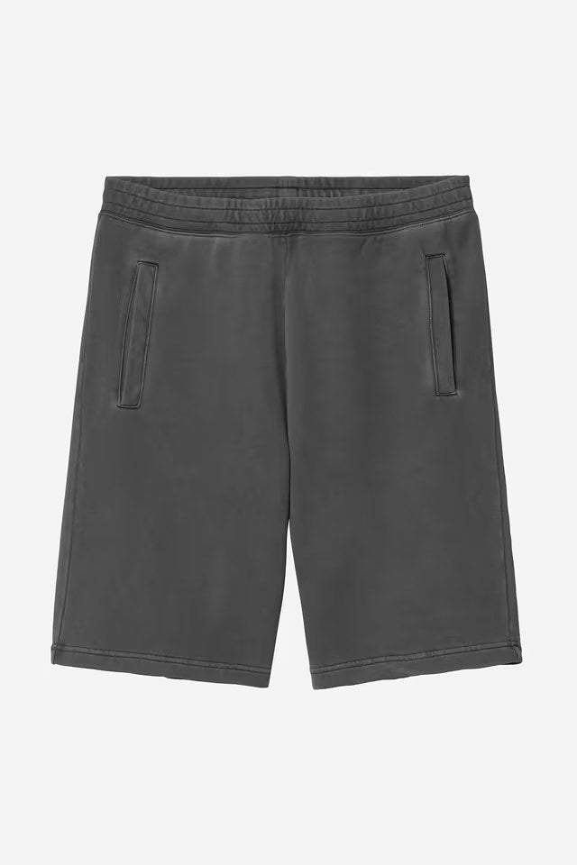 Nelson Sweat Short Black garment dyed