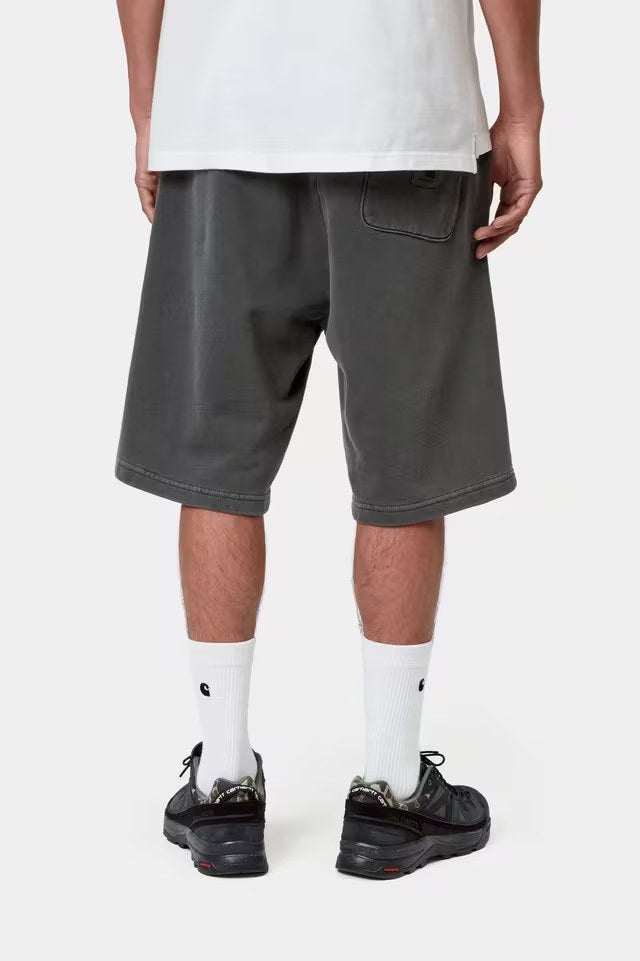 Nelson Sweat Short Black garment dyed