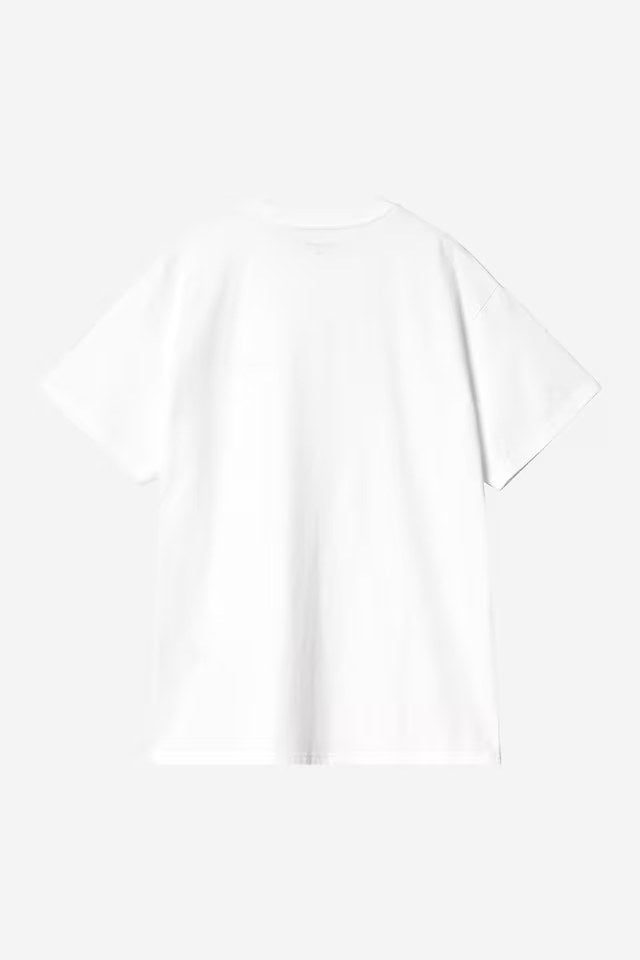 S / S Script Embroidery T-Shirt White / Black