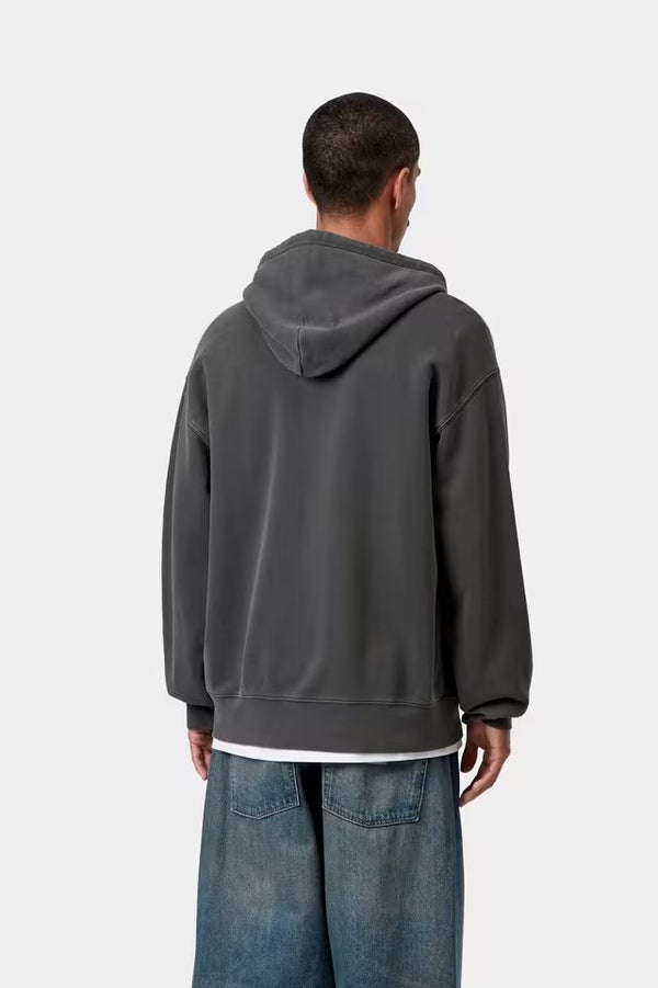 Hooded Nelson Jacket Black garment dyed