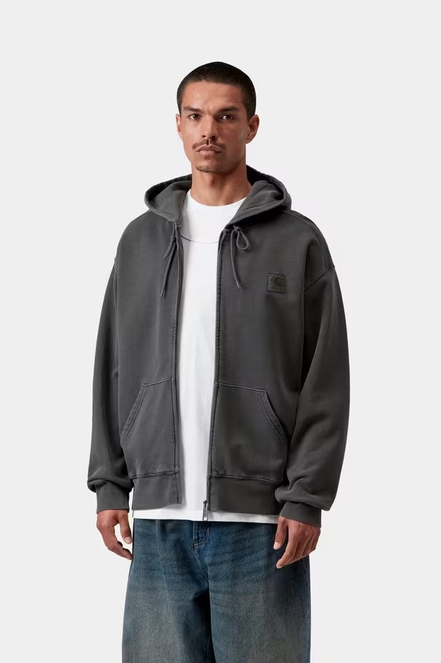 Hooded Nelson Jacket Black garment dyed
