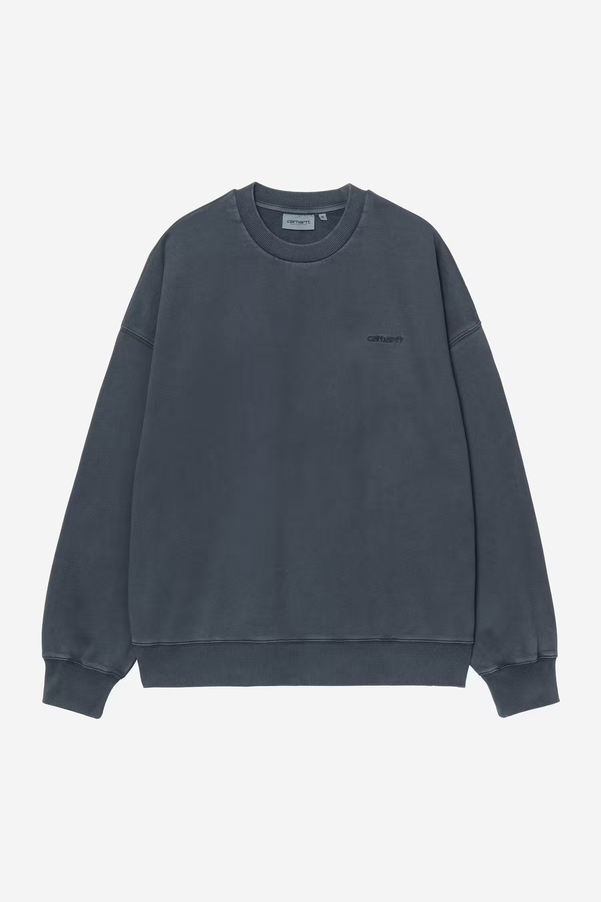 Benton Sweat Carbon garment dyed