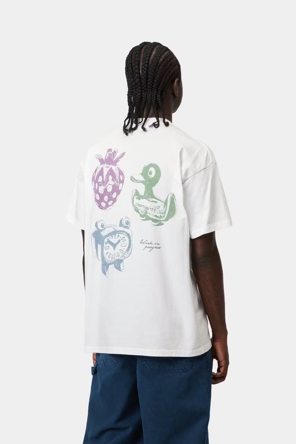 S / S Forma T-Shirt White heavy stone wash