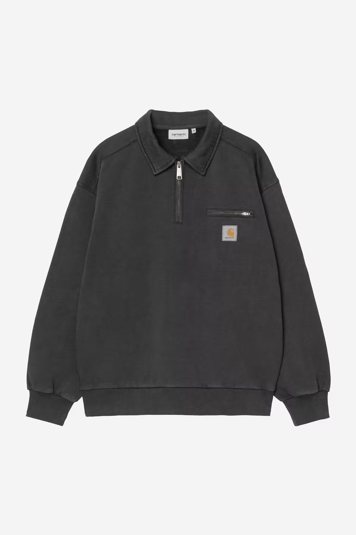 Half Zip Detroit Sweat Black stone washed