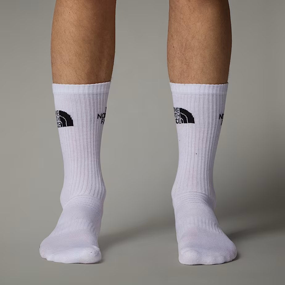 Multi Sport Cush Crew Sock White 3P - S
