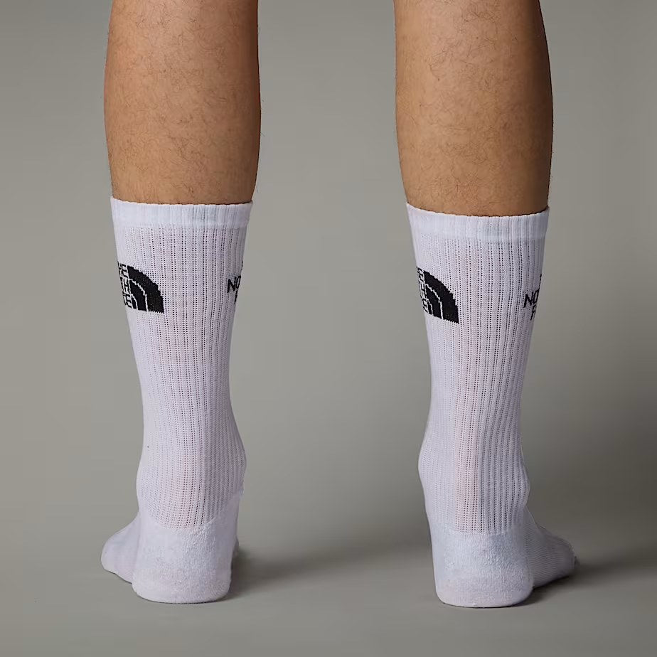 Multi Sport Cush Crew Sock White 3P - S