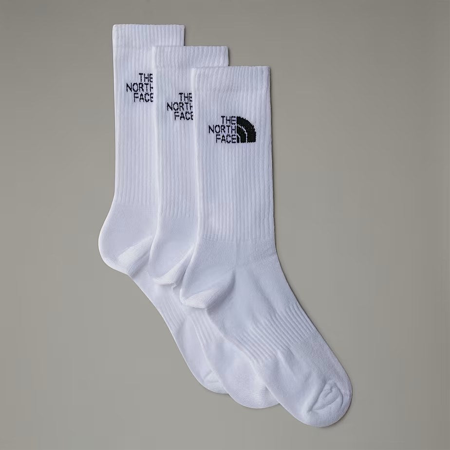 Multi Sport Cush Crew Sock White 3P - S