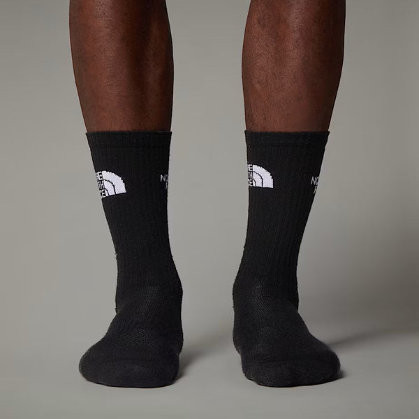 Multi Sport Cush Crew Sock 3P Black - S