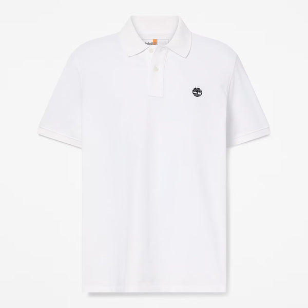 Millers River Pique Short Sleeve Polo White