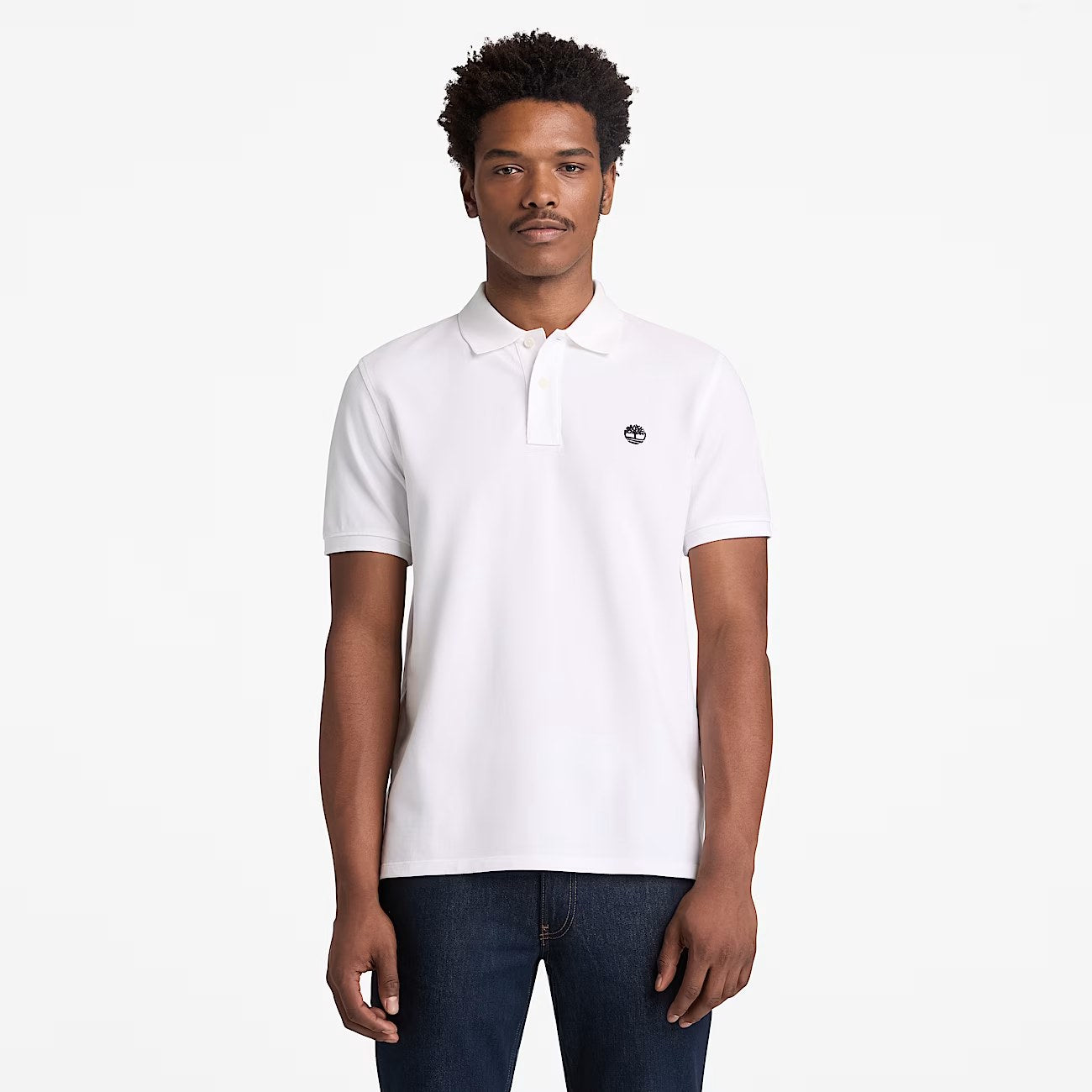 Millers River Pique Short Sleeve Polo White