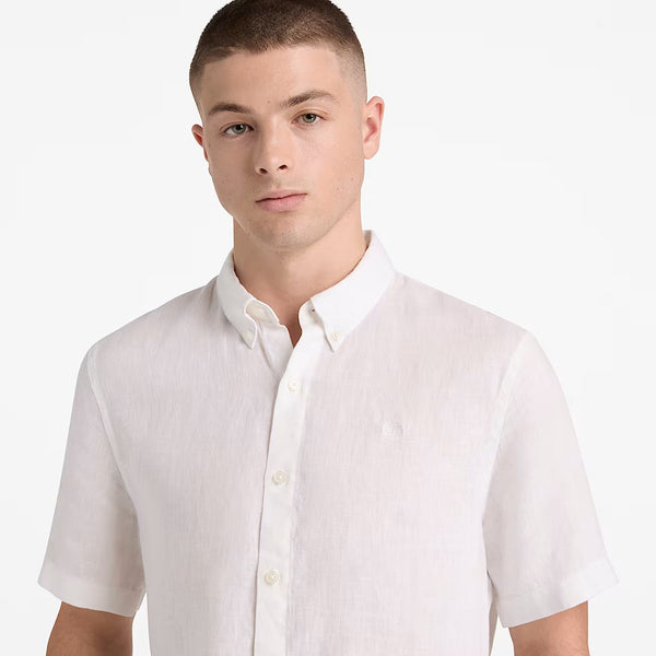 Mill Brook Linen Short Sleeve Shirt White