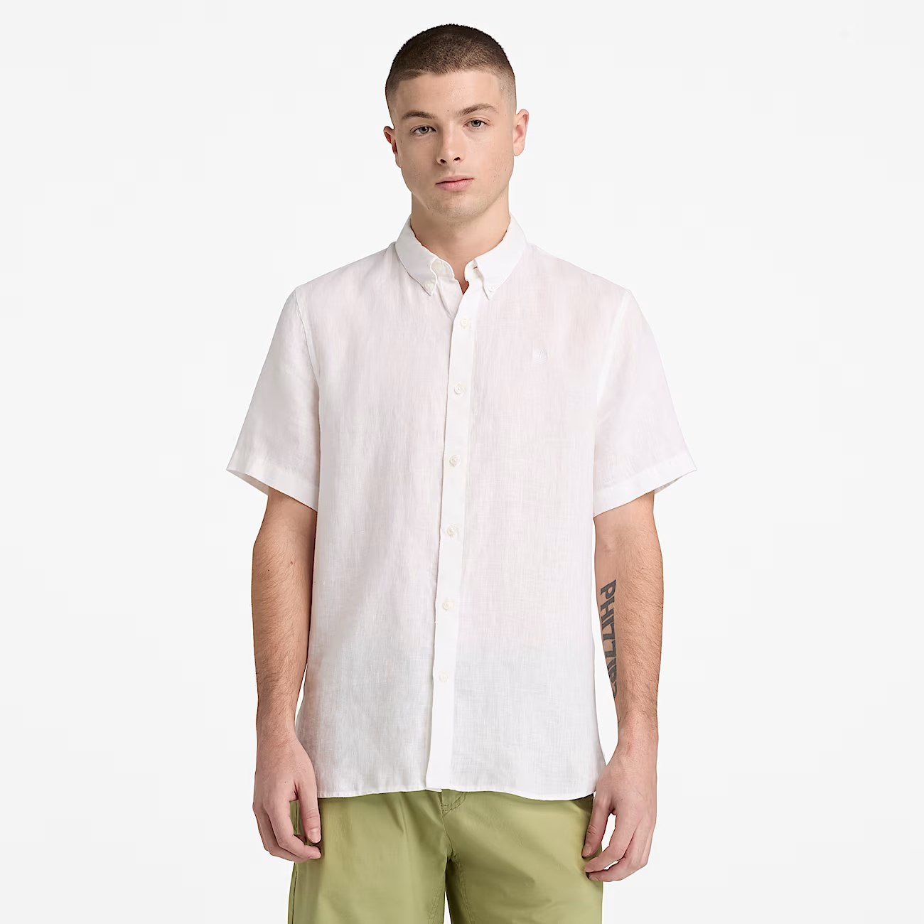 Mill Brook Linen Short Sleeve Shirt White