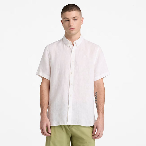 Mill Brook Linen Short Sleeve Shirt White
