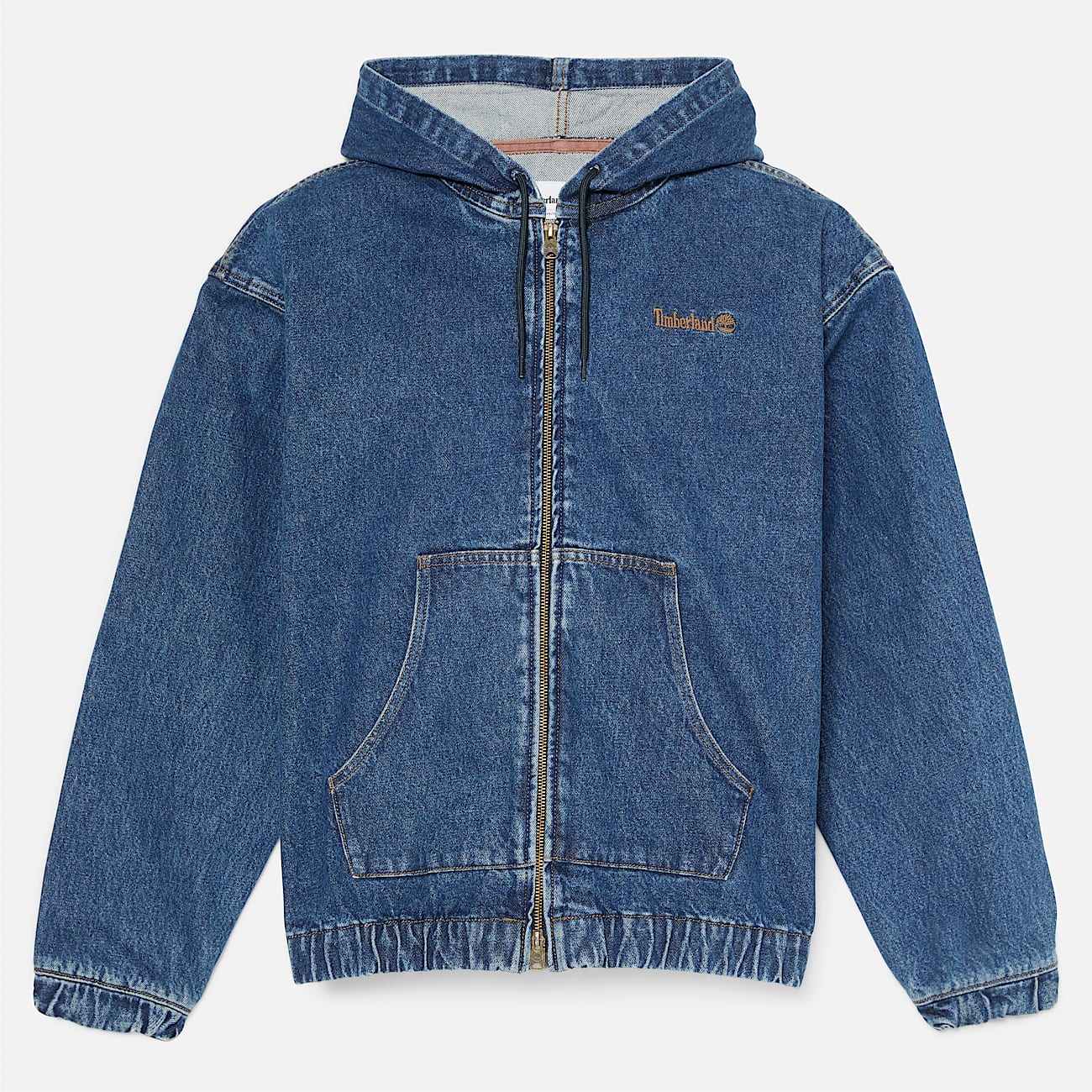 Denim Full Zip Hooded Bomber '96 Blue