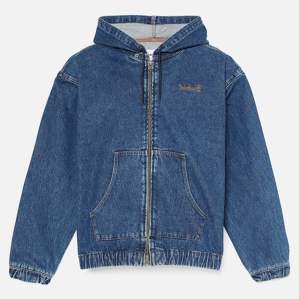 Denim Full Zip Hooded Bomber '96 Blue