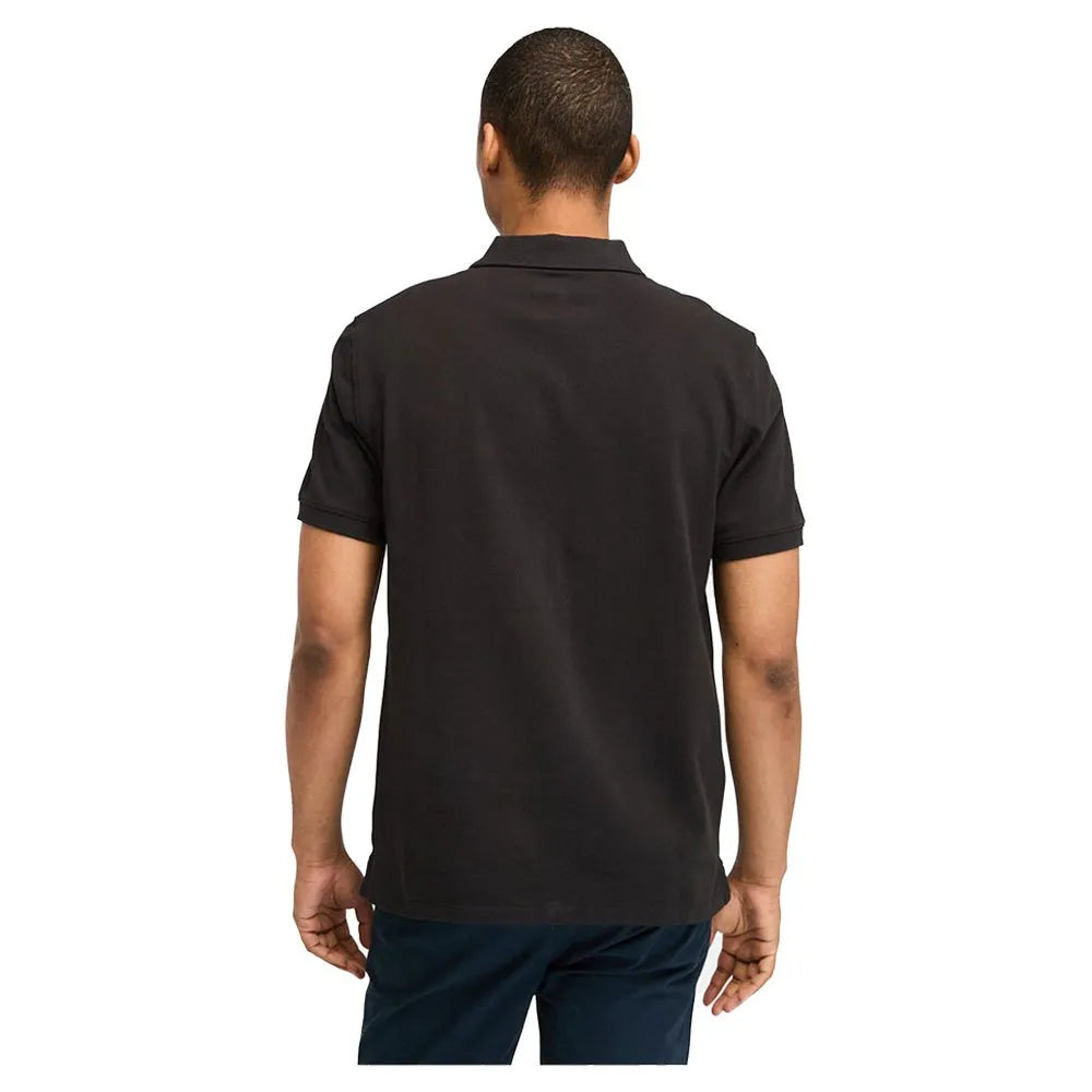 Millers River Short Sleeve Polo Slim Black