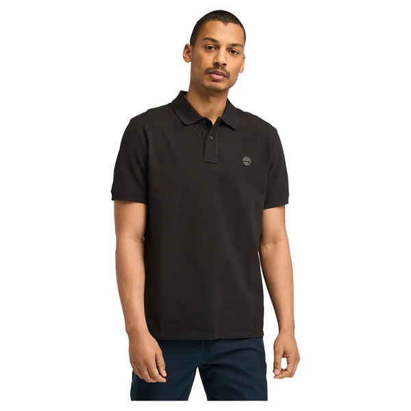 Millers River Short Sleeve Polo Slim Black