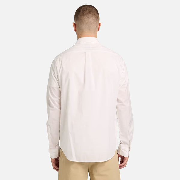 Long Sleeve Stretch Pop White