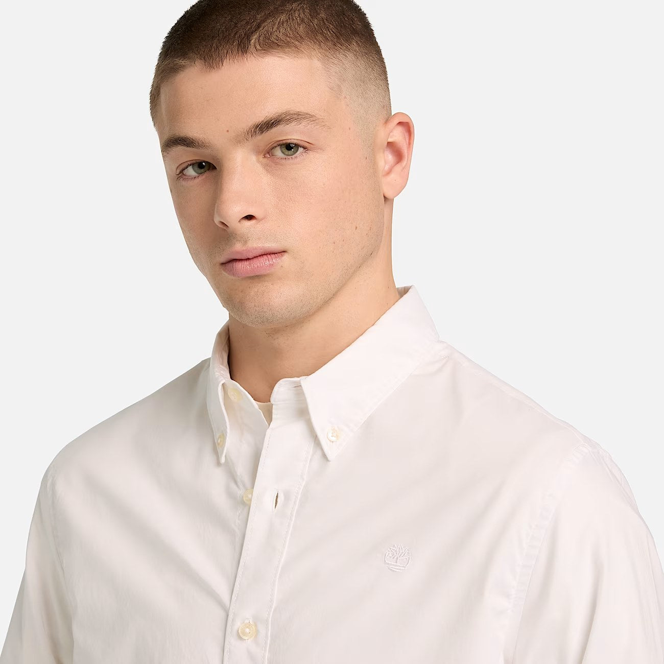 Long Sleeve Stretch Pop White