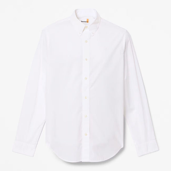 Long Sleeve Stretch Pop White