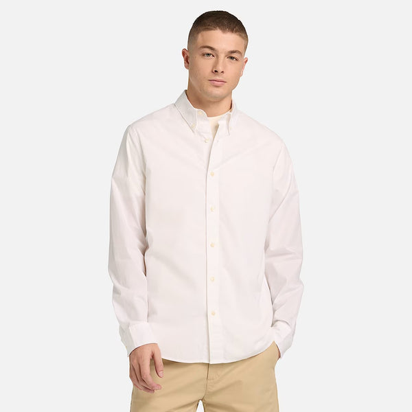 Long Sleeve Stretch Pop White