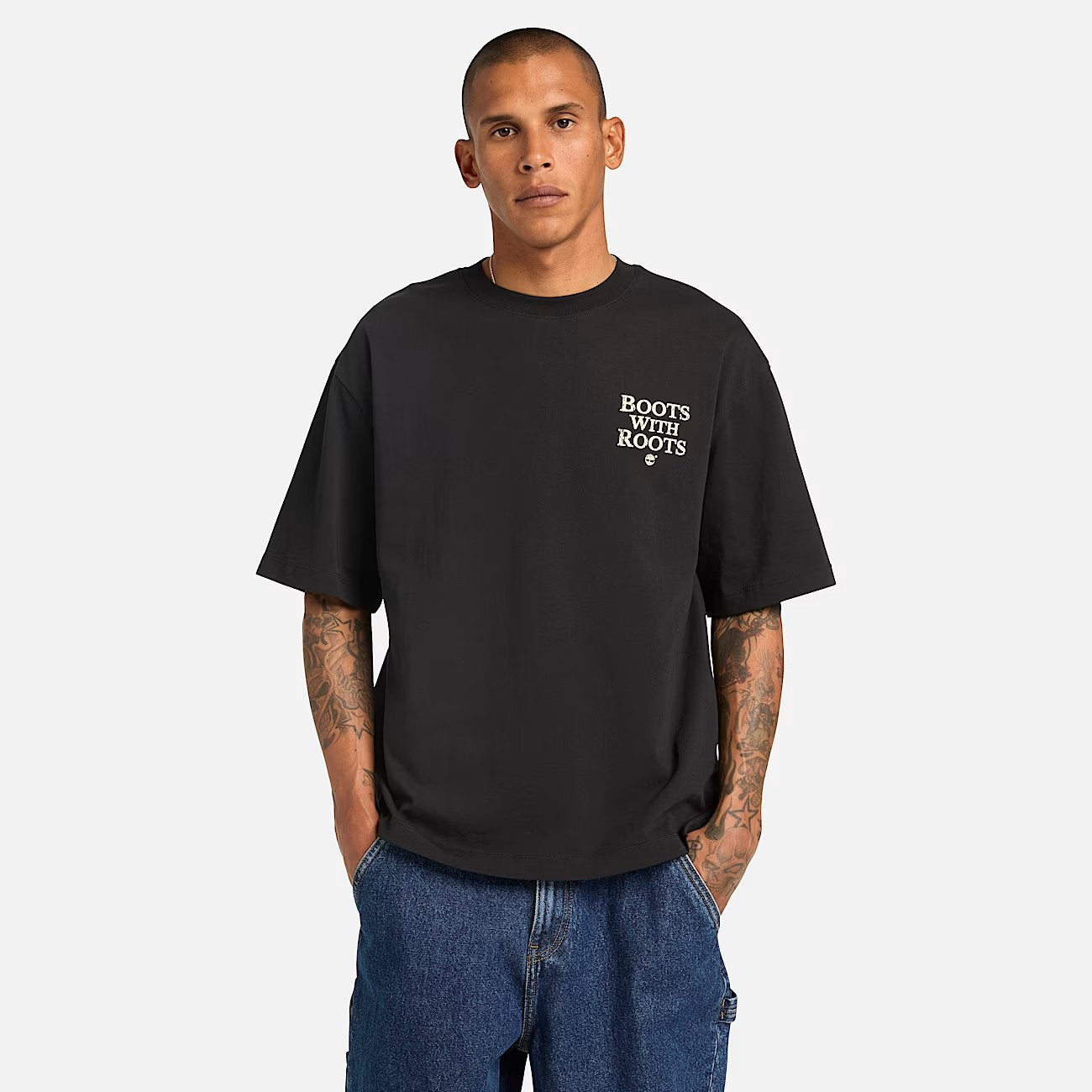 Short Sleeve ''Timbs on my feet'' Graphi Black