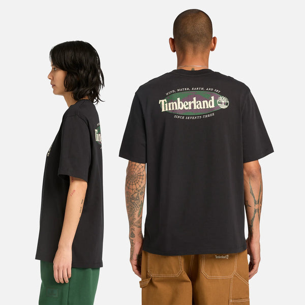 Short Sleeve ''Oval Logo'' Graphic Tee Black