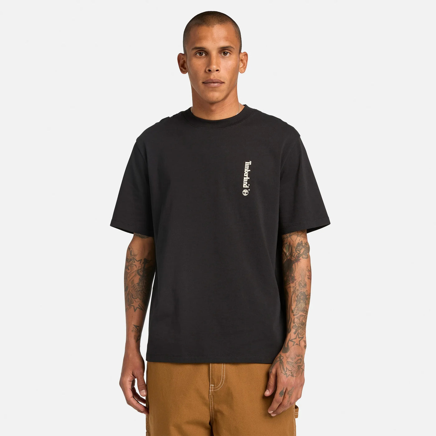 Short Sleeve ''Oval Logo'' Graphic Tee Black
