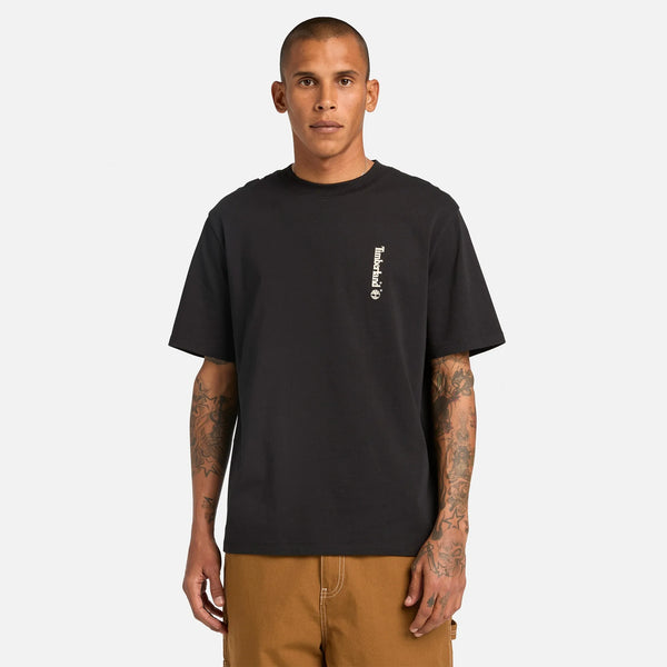 Short Sleeve ''Oval Logo'' Graphic Tee Black